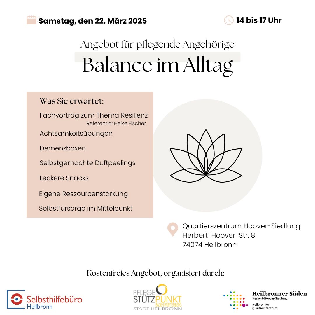 Übersicht Balance im Alltag, 22.03.2025