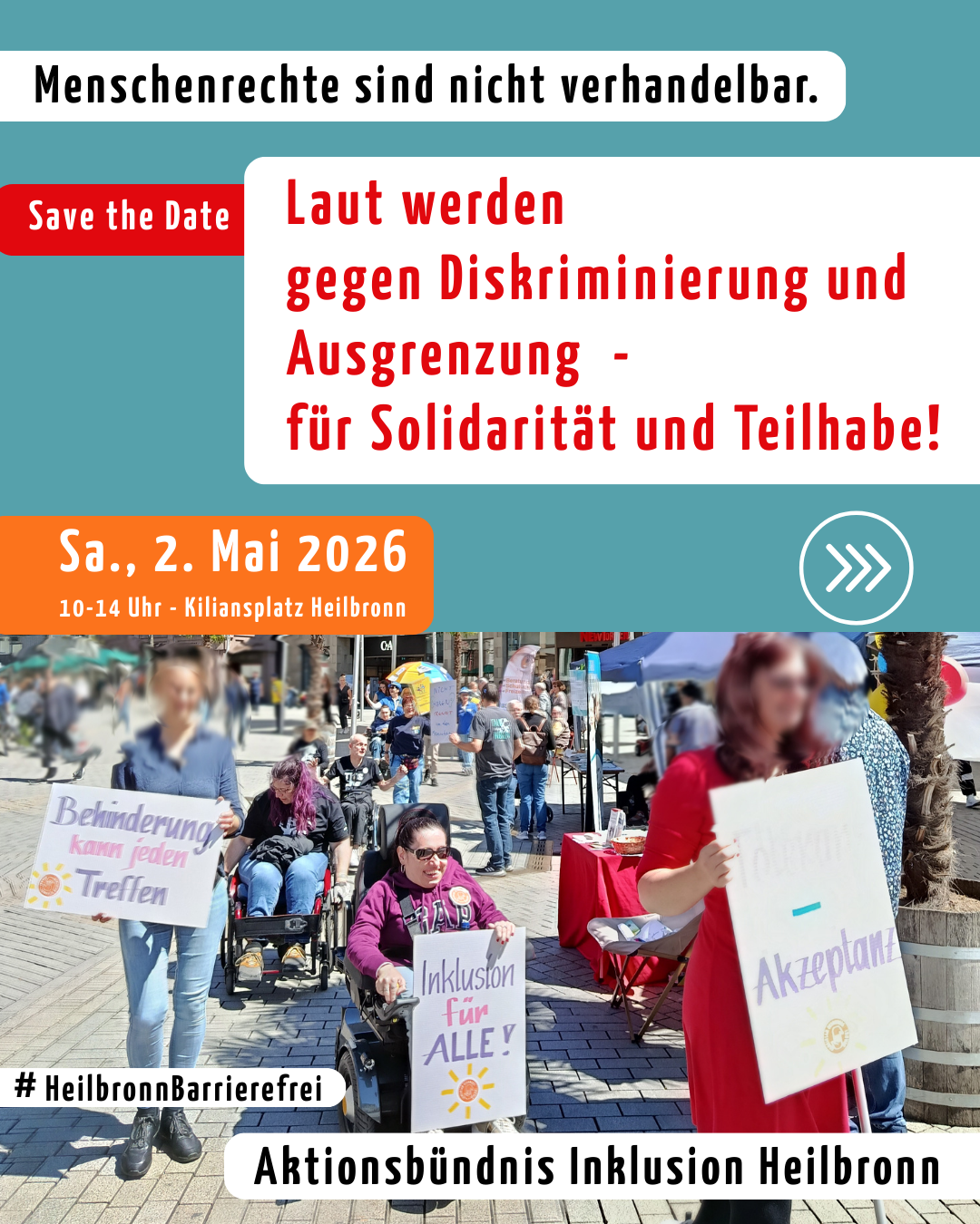 2. Mai - Menschenrechte sind nicht verhandelbar