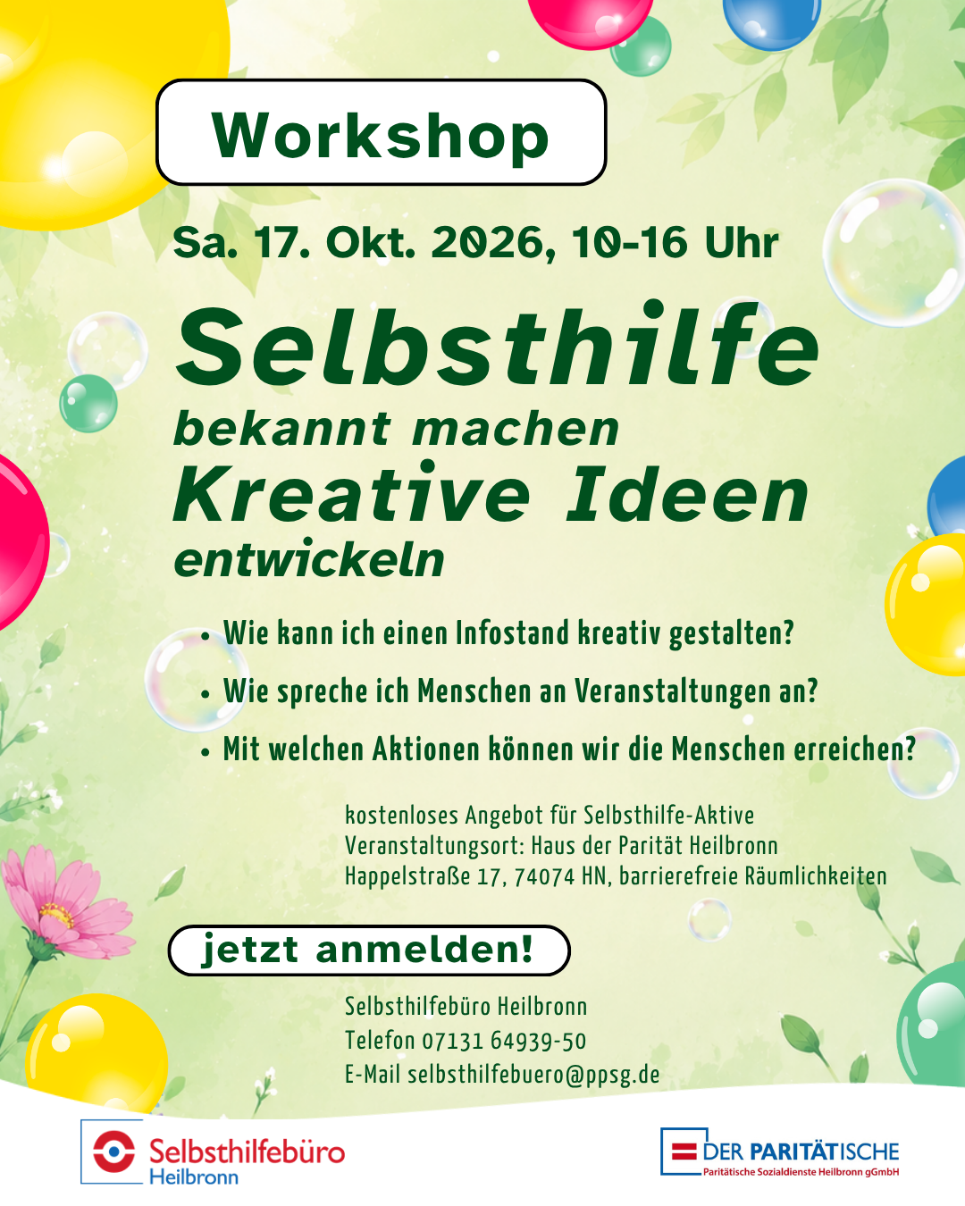 Workshop Selbsthilfe bekannt machen