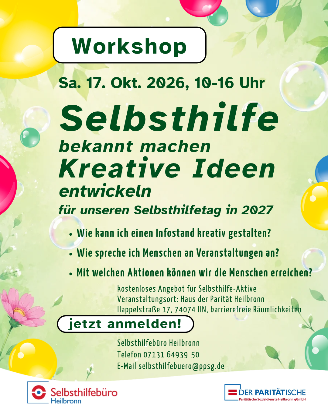 Workshop Selbsthilfe bekannt machen